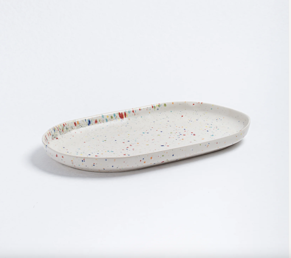 Κεραμικός Δίσκος Λευκός Party Oval Tray